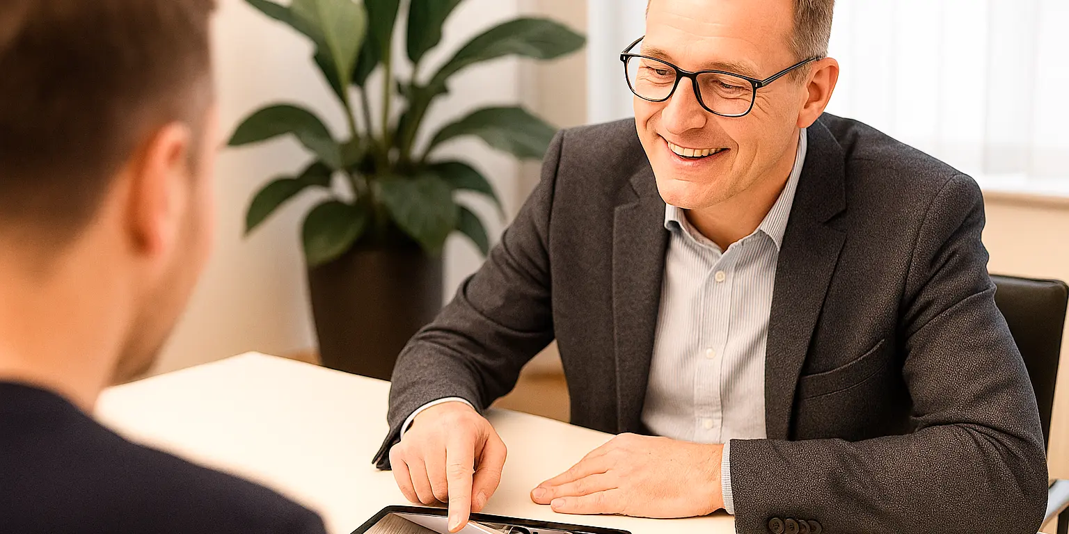 DWD Concepts Vertriebsmitarbeiter bei der Kundenberatung, im Gespräch über Lichtlösungen und Produktkonzepte.